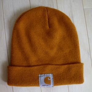 Carhartt brown/burnt orange cuffed beanie